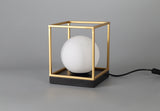 Heslop Table Lamp, 1 Light E14, Matt Black/Painted Gold