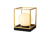 Heslop Table Lamp, 1 Light E14, Matt Black/Painted Gold