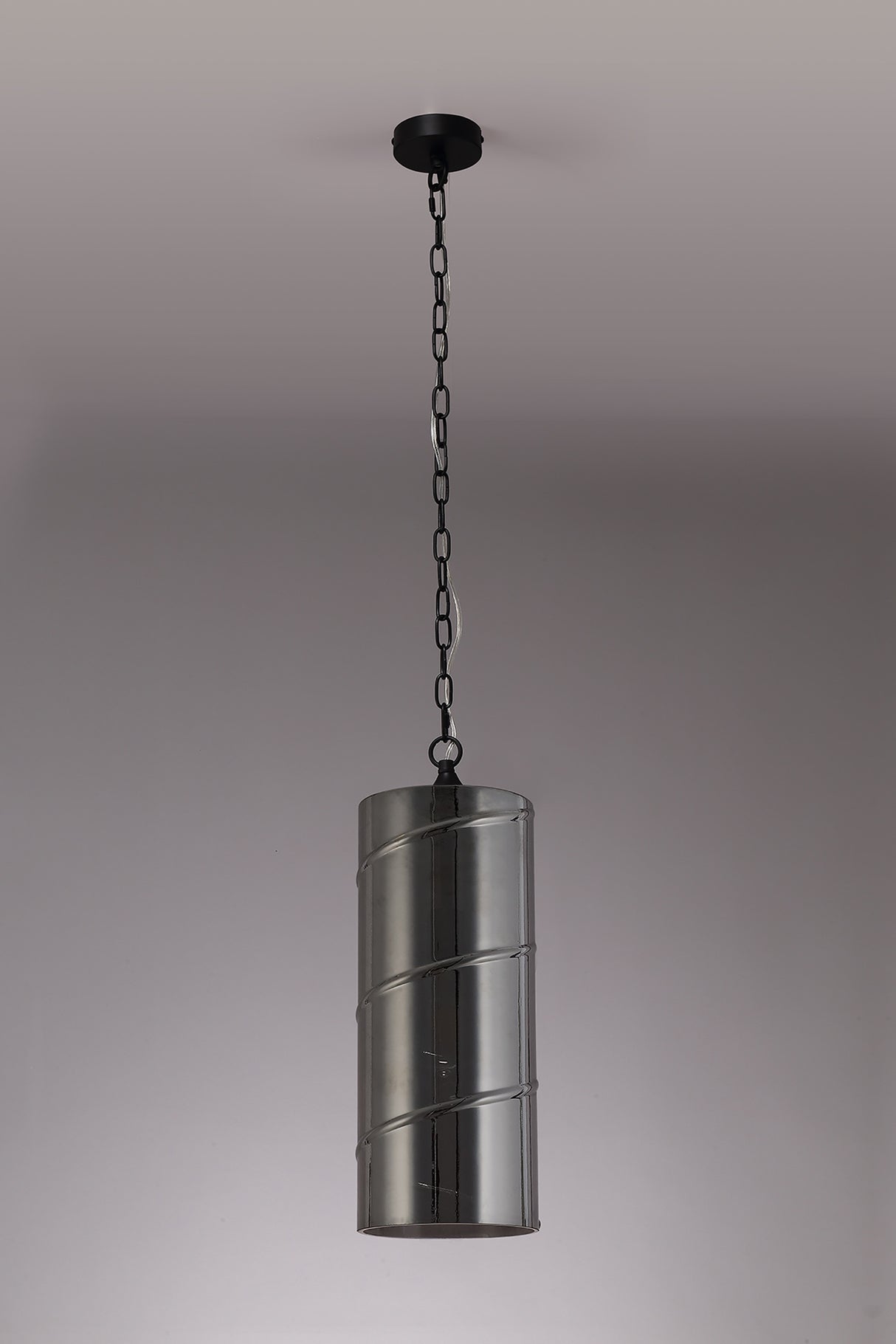 Mulhall Pendant, 1 Light E27, Matt Black/Smoked