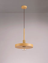 Mccoist Single Pendant, 1 Light Adjustable E27, Wood Effect
