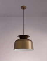 Weir Single Pendant, 1 Light Adjustable E27, Antique Bronze