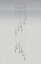 Lathen Polished Chrome 13 Light G9 Universal 2.5m Round Multiple Pendant, Suitable For A Vast Selection Of Glass Shades