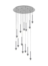Lathen Polished Chrome 13 Light G9 Universal 2.5m Round Multiple Pendant, Suitable For A Vast Selection Of Glass Shades
