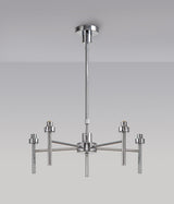 Lathen Polished Chrome 5 Light G9 Universal Telescopic/Semi Flush, Suitable For A Vast Selection Of Glass Shades