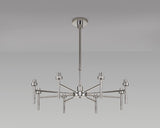 Lathen Polished Chrome 8 Light G9 Universal Telescopic/Semi Flush, Suitable For A Vast Selection Of Glass Shades