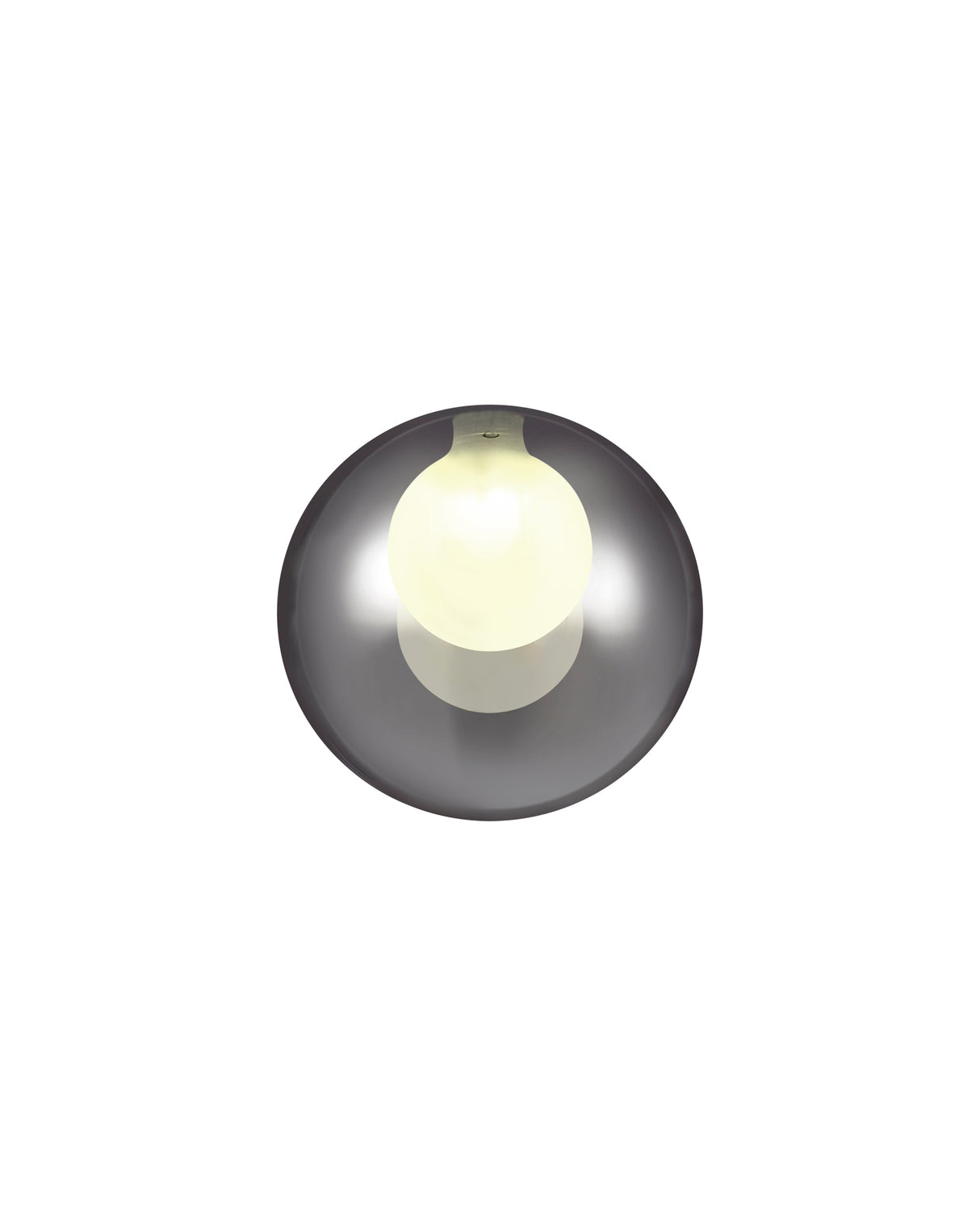 Lathen 150mm Round Chrome With Inner Frosted Globe (G) Glass Shade