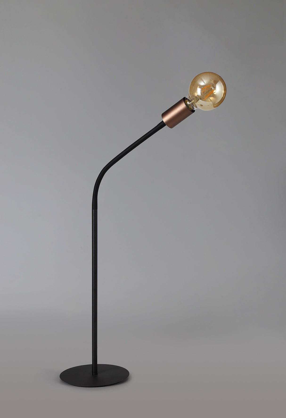 Hawkes Flexible Table Lamp, 1 Light E27, Satin Black/Brushed Copper
