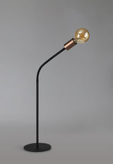 Hawkes Flexible Table Lamp, 1 Light E27, Satin Black/Brushed Copper