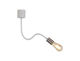 Hawkes Flexible Ceiling 1 Light E27 Satin White/Satin Nickel