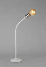 Hawkes Flexible Table Lamp, 1 Light E27 Satin White/Satin Nickel