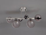 Suggett Semi Flush Ceiling Light, 4 x G9, Polished Chrome, Smoked Glass