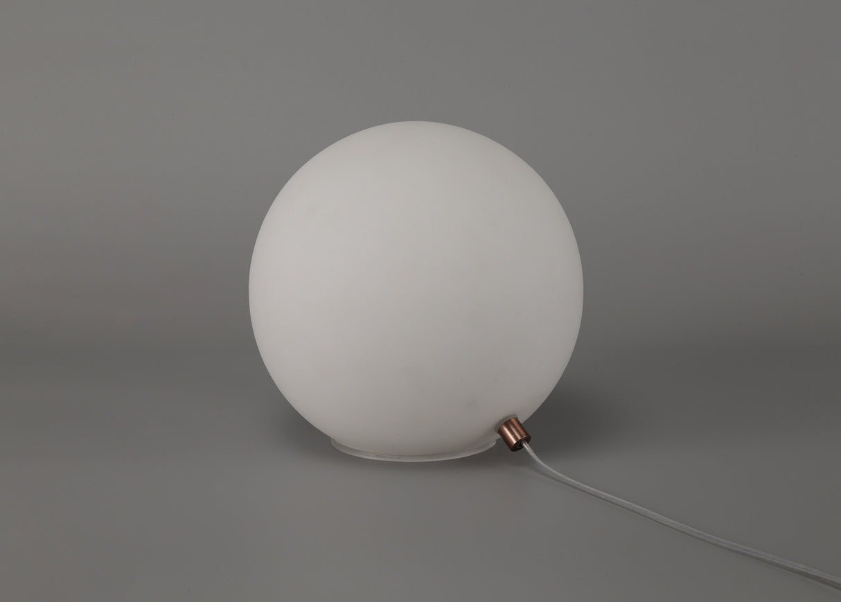 Suggett Table Lamp, 1 x G9, Antique Copper/Opal Glass