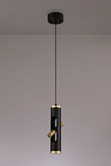 Almond Pendant, 2 x 2W LED, 3000K, 560lm, Sand Black/Gold, 3yrs Warranty