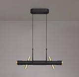 Almond Linear Pendant , 4 x 2W LED, 3000K, 1120lm, Sand Black, Gold, 3yrs Warranty