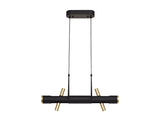 Almond Linear Pendant , 4 x 2W LED, 3000K, 1120lm, Sand Black, Gold, 3yrs Warranty