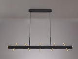 Almond Linear Pendant , 10 x 2W LED, 3000K, 2800lm, Sand Black, Gold, 3yrs Warranty