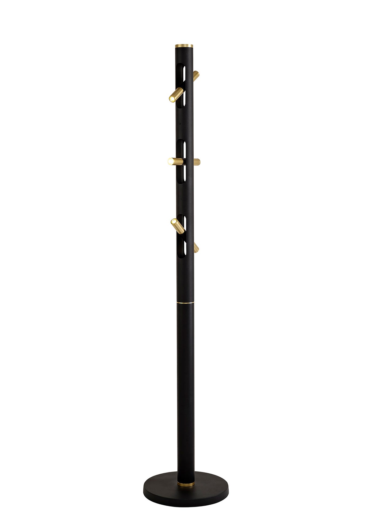 Almond Floor Lamp, 6 x 2W LED, 3000K, 1680lm, Sand Black/Gold, 3yrs Warranty