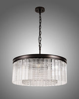 Coleman Medium Pendant/Semi Flush. 8 Light E14, Brown Oxide