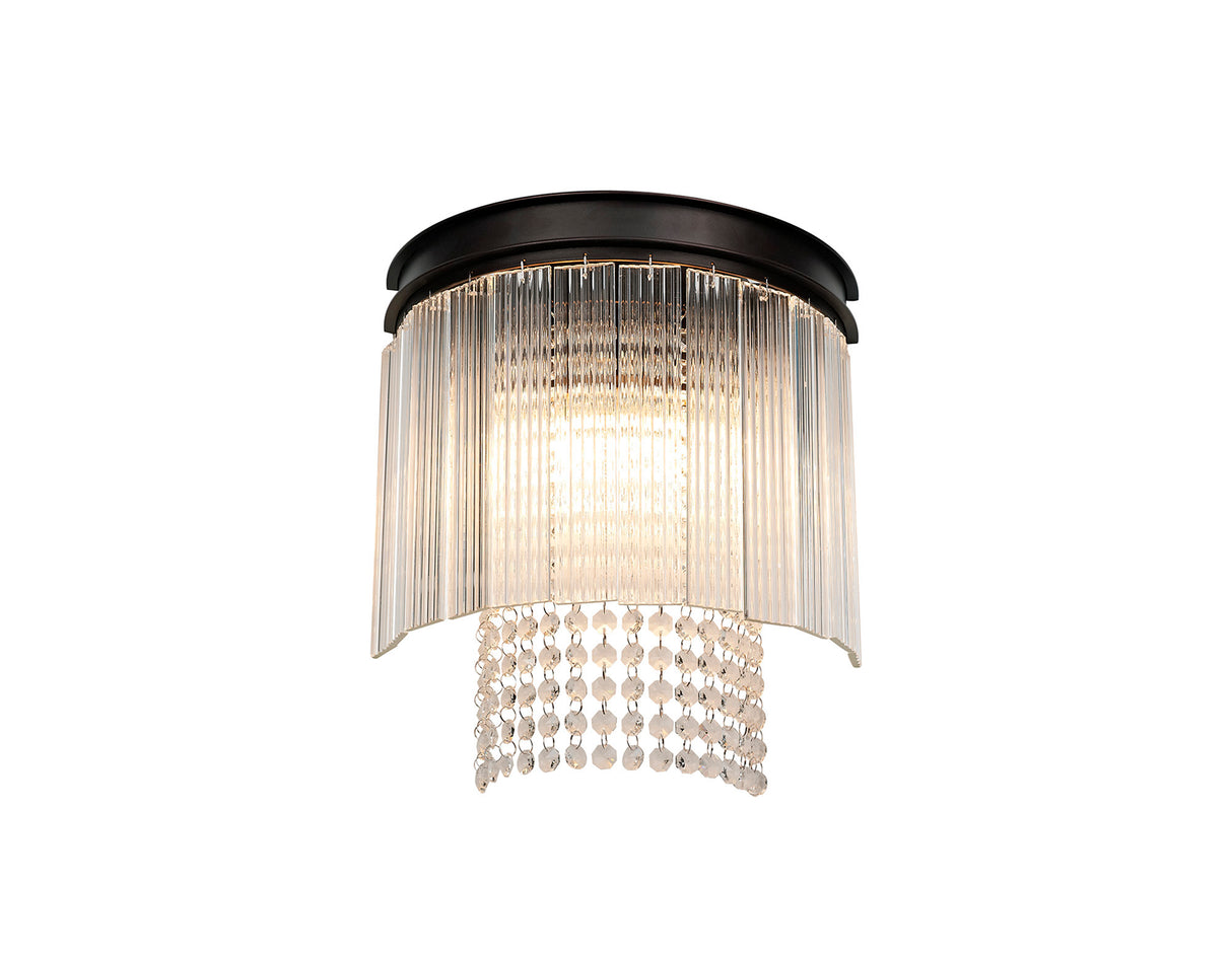 Coleman Wall Light, 2 Light E14, Brown Oxide