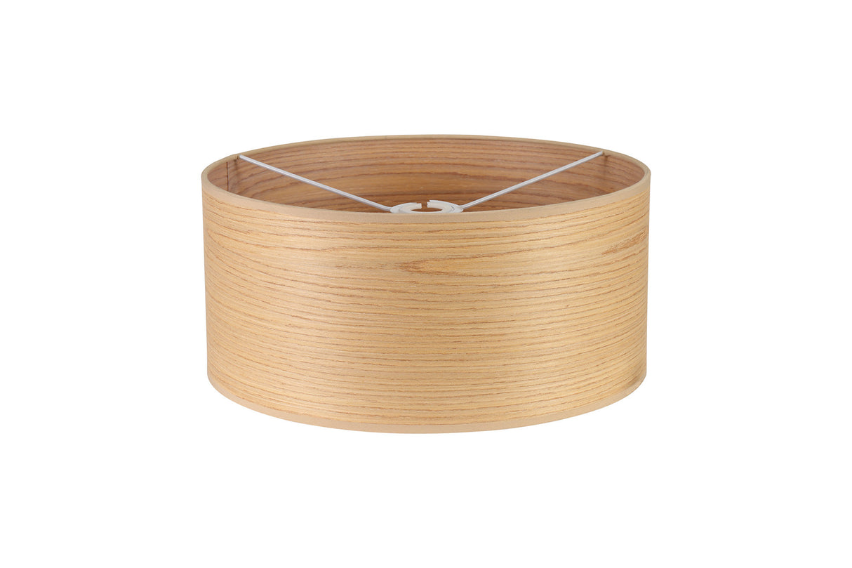 Worthington Round, 395 x 180mm Wood Effect Shade (A), Light Oak/White Laminate