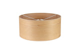 Worthington Round, 395 x 180mm Wood Effect Shade (A), Light Oak/White Laminate