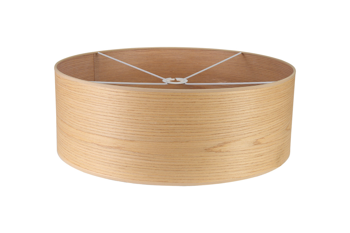 Worthington Round, 600 x 210mm Wood Effect Shade (C), Light Oak/White Laminate