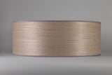Worthington Round, 600 x 210mm Wood Effect Shade (C), Grey Oak/White Laminate