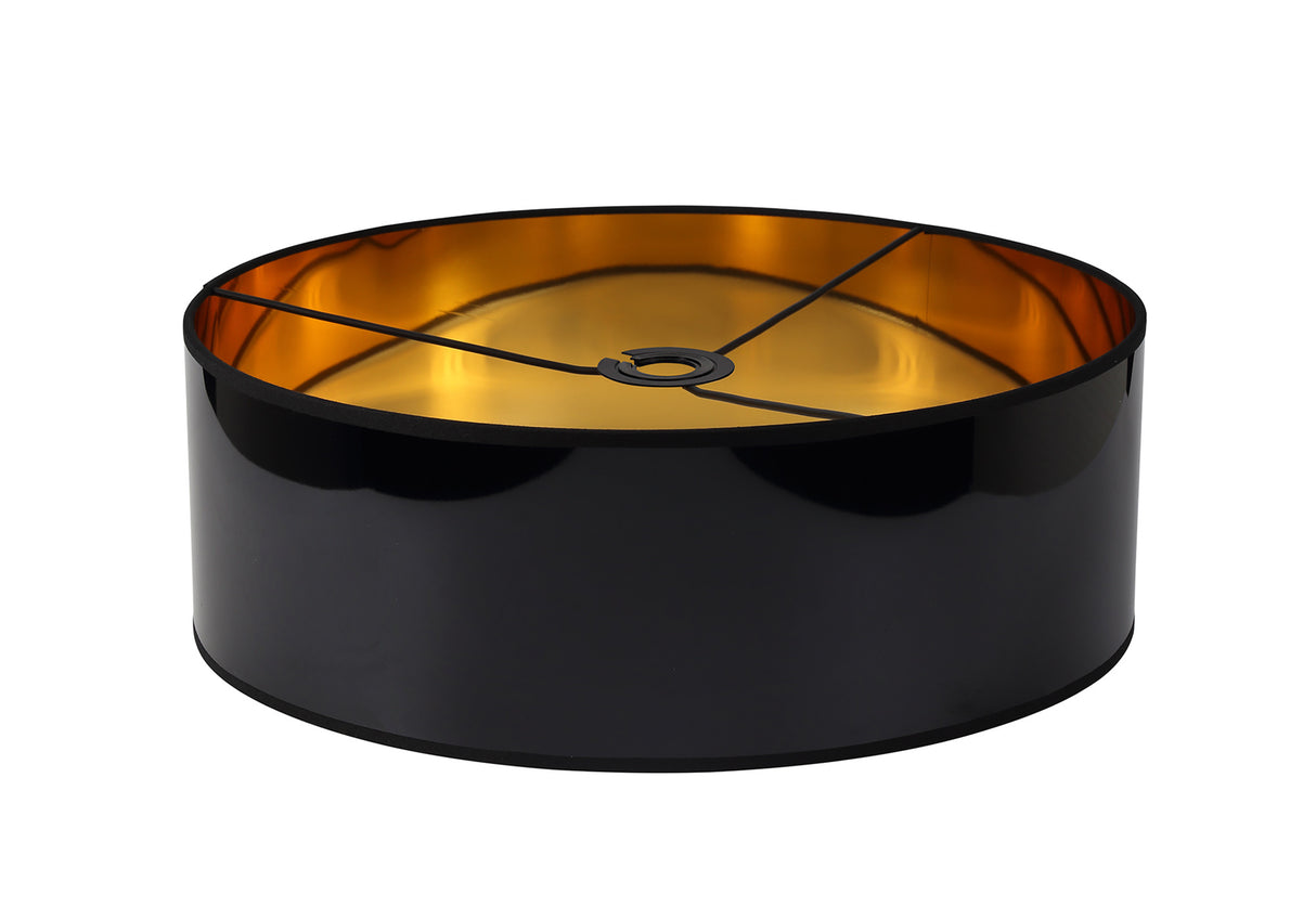 Worthington Round, 450 x 150mm Shade (B), Gold/Black
