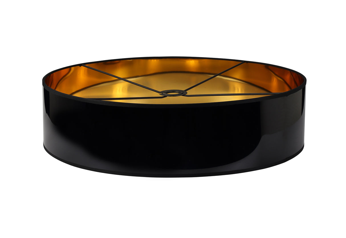 Worthington Round, 600 x 150mm Shade (B), Gold/Black