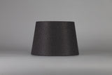 Worthington Round, 240/300 x 200mm Fabric Shade (E), Charcoal Grey/White Laminate
