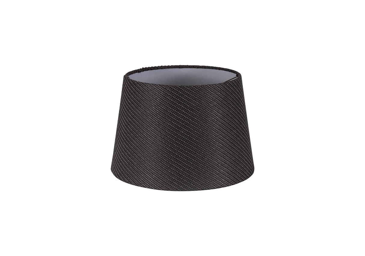 Worthington Round, 240/300 x 200mm Fabric Shade (E), Charcoal Grey/White Laminate