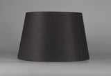 Worthington Round, 350/450 x 280mm Fabric Shade (H), Charcoal Grey/White Laminate