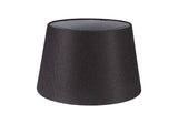Worthington Round, 350/450 x 280mm Fabric Shade (H), Charcoal Grey/White Laminate