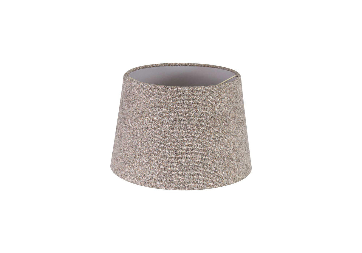 Worthington Round, 240/300 x 200mm Fabric Shade (E), Multi/White Laminate
