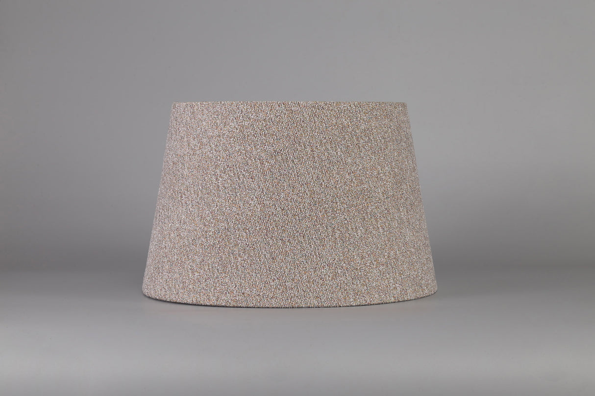 Worthington Round, 320/400 x 260mm Fabric Shade (G), Multi/White Laminate