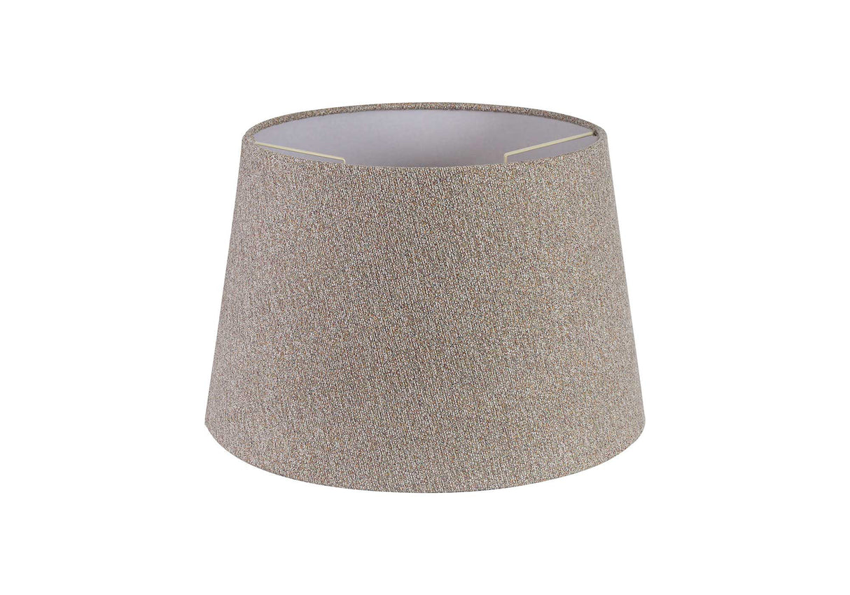 Worthington Round, 320/400 x 260mm Fabric Shade (G), Multi/White Laminate