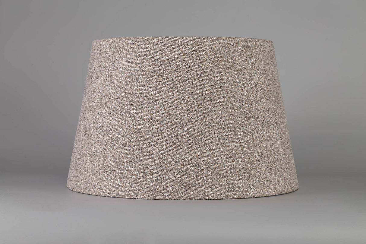 Worthington Round, 350/450 x 280mm Fabric Shade (H), Multi/White Laminate