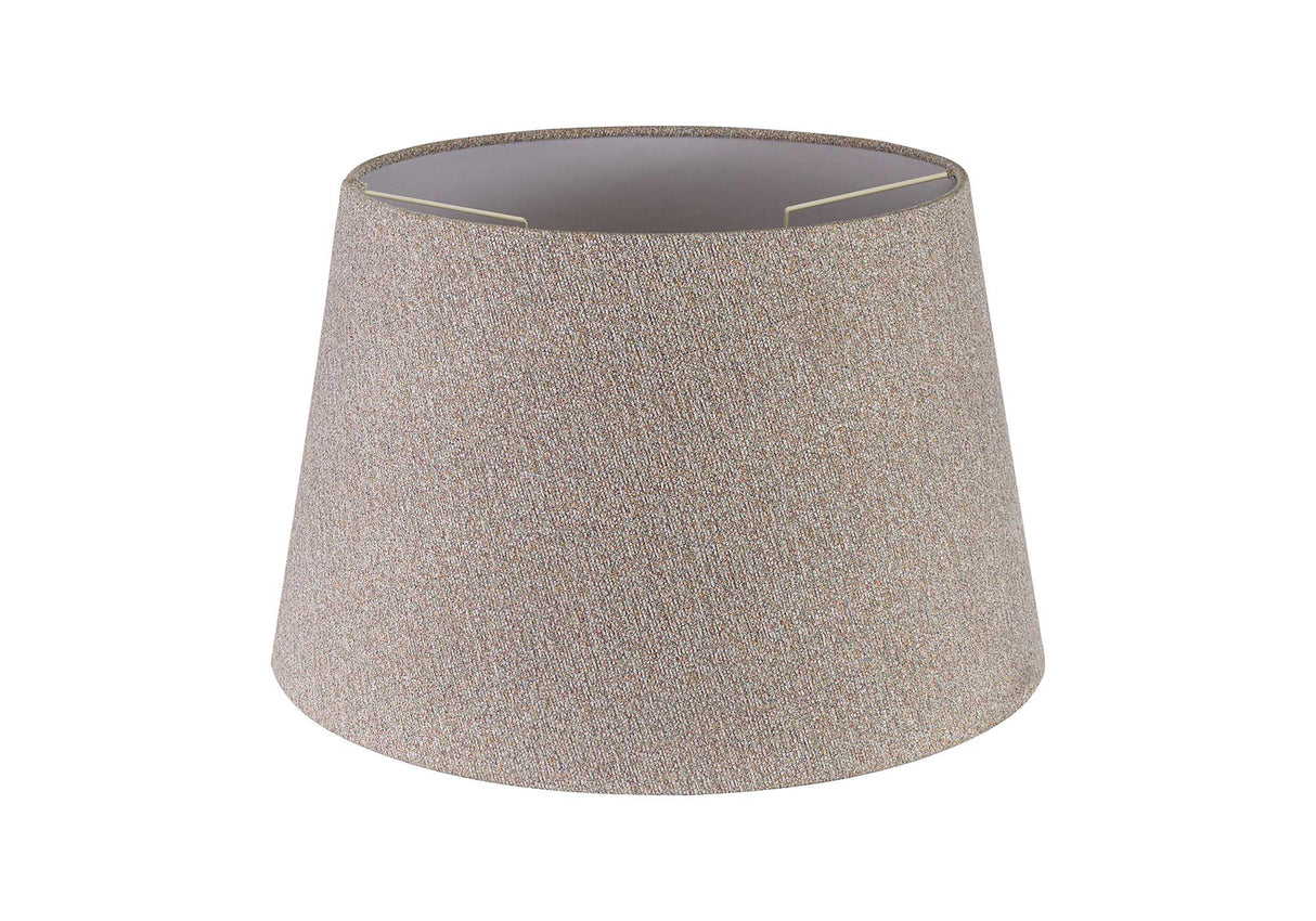 Worthington Round, 350/450 x 280mm Fabric Shade (H), Multi/White Laminate