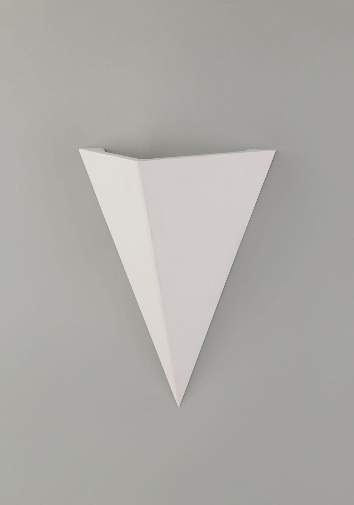 Waldron Triangle Wall Lamp, 1 x G9, White Paintable Gypsum