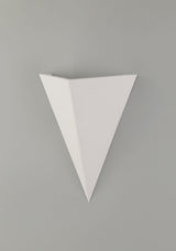 Waldron Triangle Wall Lamp, 1 x G9, White Paintable Gypsum