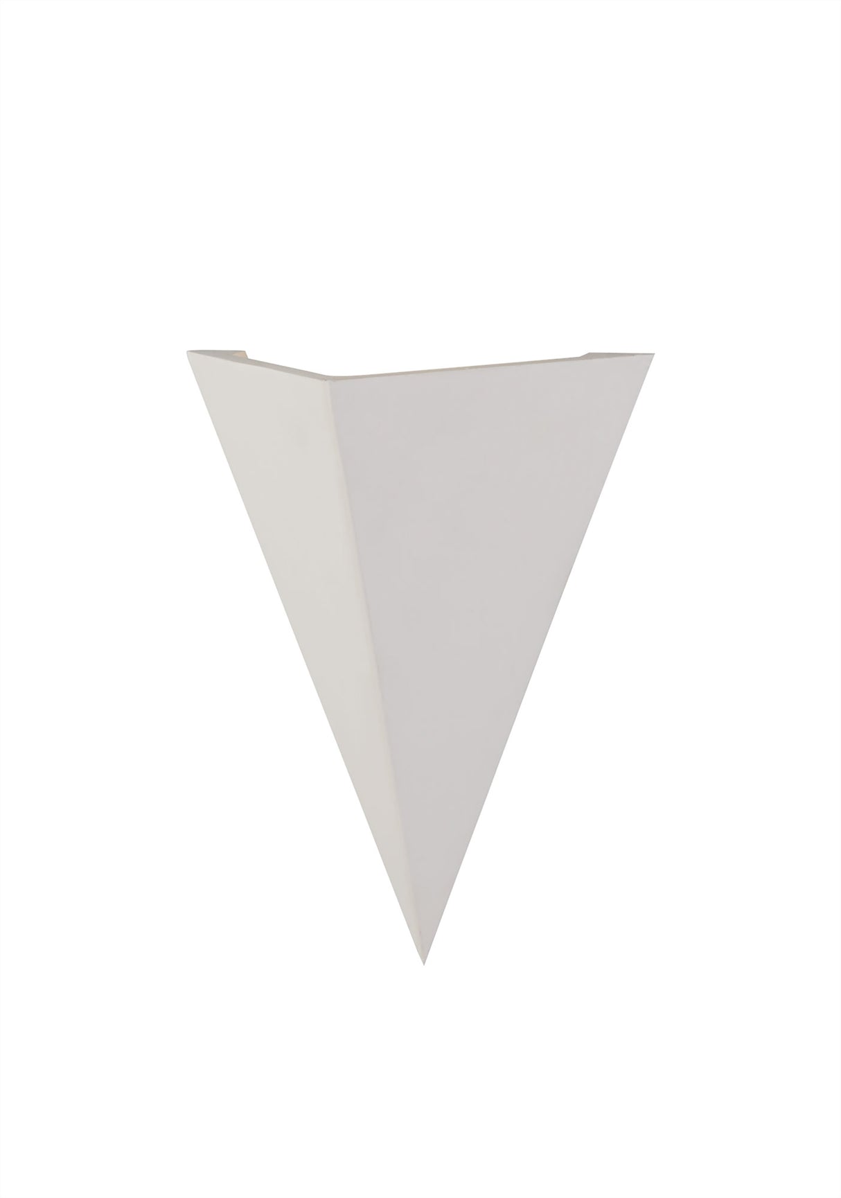 Waldron Triangle Wall Lamp, 1 x G9, White Paintable Gypsum