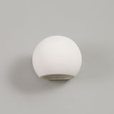 Waldron Round Ball Up & Down Wall Lamp, 1 x G9, White Paintable Gypsum