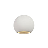 Waldron Round Ball Up & Down Wall Lamp, 1 x G9, White Paintable Gypsum