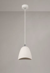 Waldron Medium Pendant, 1 x E27, White Paintable Gypsum