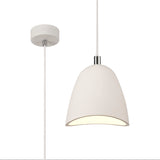 Waldron Medium Pendant, 1 x E27, White Paintable Gypsum