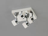 Coady 4 Light Ceiling, 4 x 5W LED, 4000K, 1700lm, IP44, Polished Chrome, 3yrs Warranty