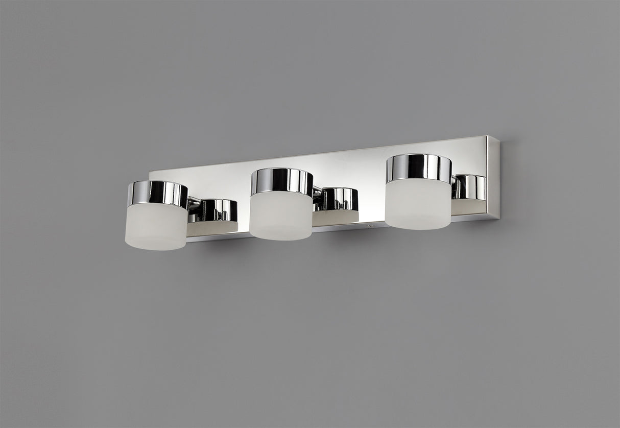 Coady Wall Lamp Triple Adjustable, 3 x 5W LED, 4000K, 1275lm, IP44, Polished Chrome, 3yrs Warranty