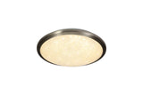 Clarke Ceiling, 30cm 1 x 12W LED, 3000K, 750lm, IP44, Satin Nickel/Crystaline, 3yrs Warranty