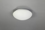 Nicholl Ceiling, 1 x 18W LED, 3000K, 872lm, IP44, White/Frosted Glass, 3yrs Warranty