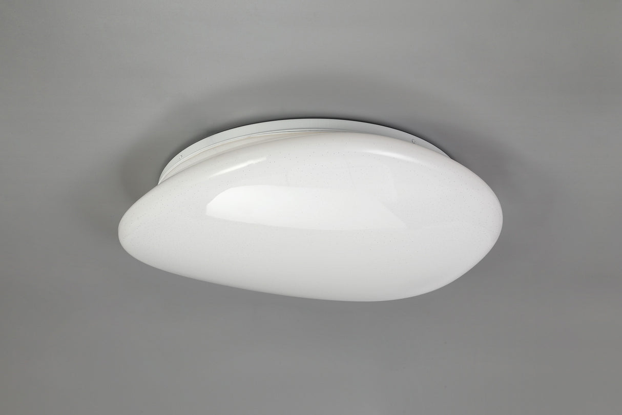Palmer Ceiling, 1 x 24W LED, 4000K, 1614lm, IP44, White Acrylic, 3yrs Warranty